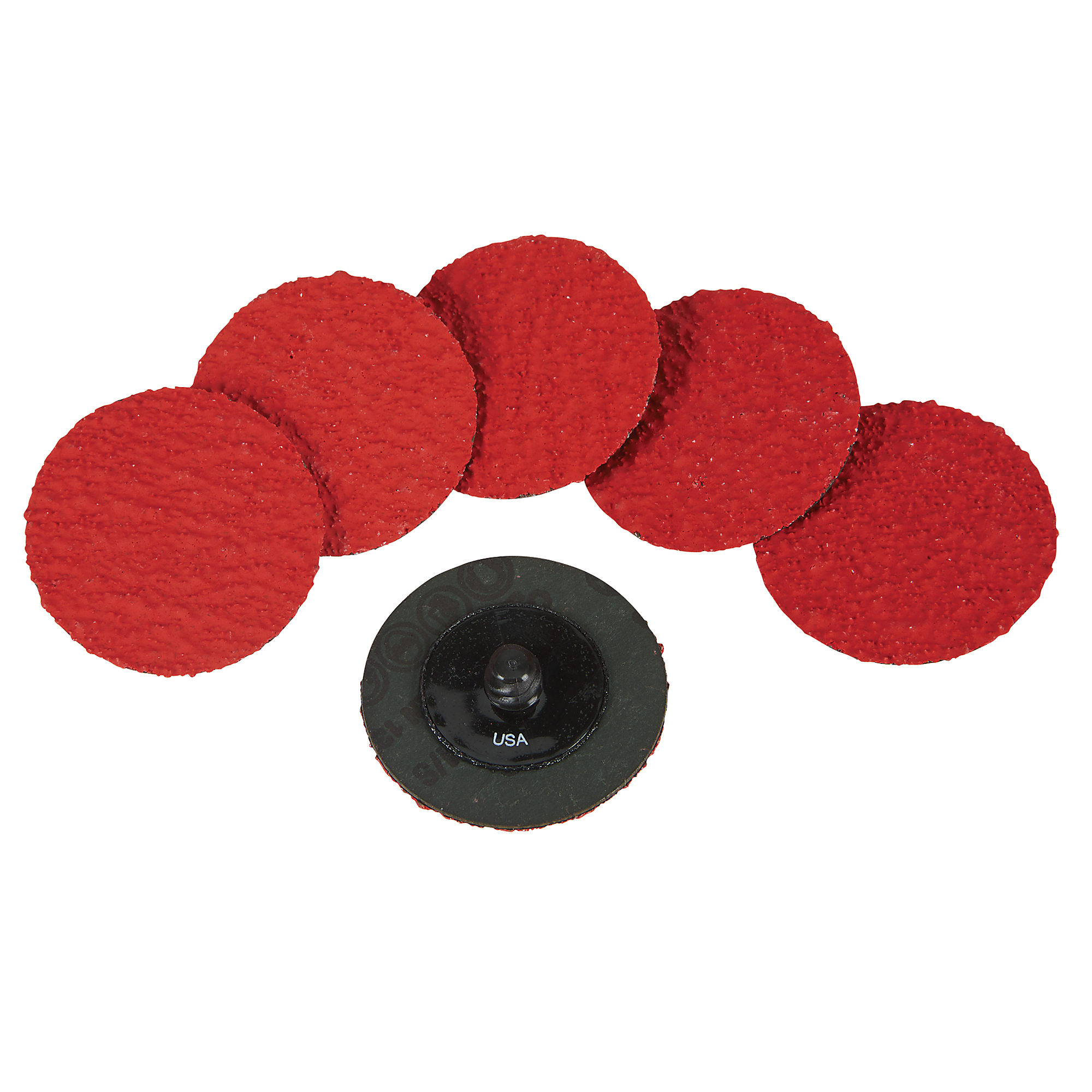 Klutch Industrial Surface Conditioning Discs, 6-Pk., 2in., 36 Grit, Ceramic, Type R, Red